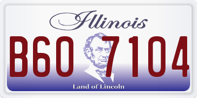 IL license plate B607104