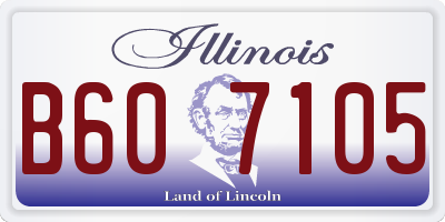 IL license plate B607105