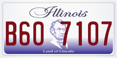 IL license plate B607107