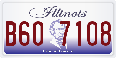 IL license plate B607108