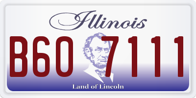 IL license plate B607111