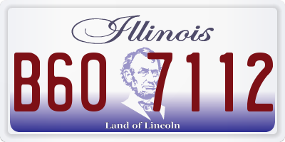 IL license plate B607112