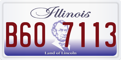 IL license plate B607113