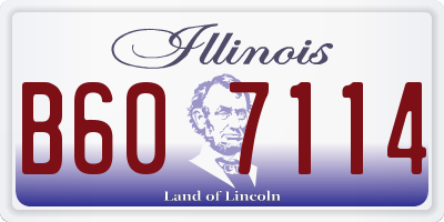 IL license plate B607114