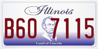 IL license plate B607115