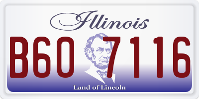 IL license plate B607116