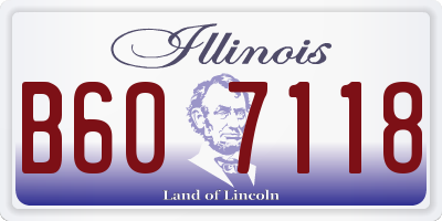 IL license plate B607118