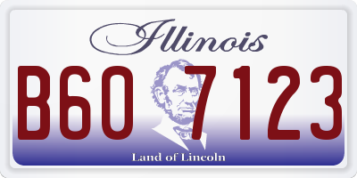 IL license plate B607123