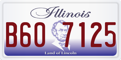 IL license plate B607125