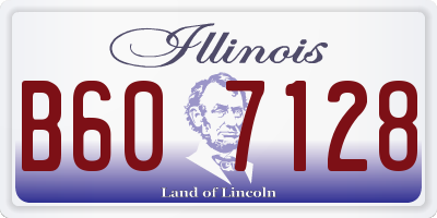 IL license plate B607128