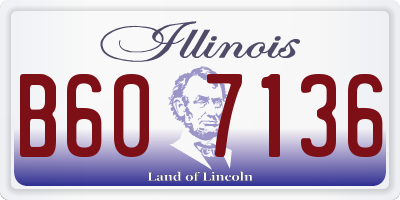 IL license plate B607136