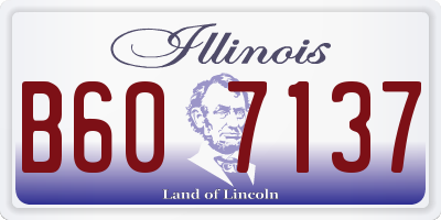IL license plate B607137