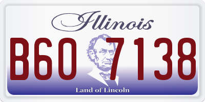 IL license plate B607138