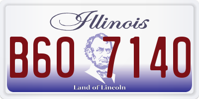 IL license plate B607140