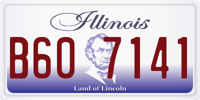 IL license plate B607141