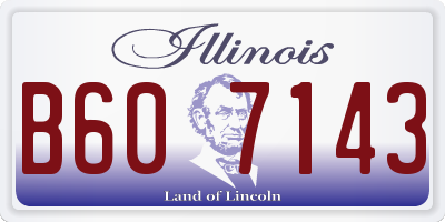 IL license plate B607143