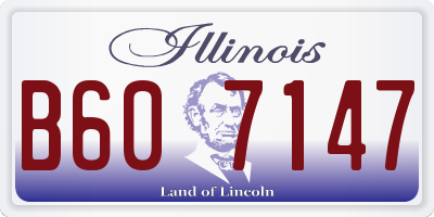 IL license plate B607147