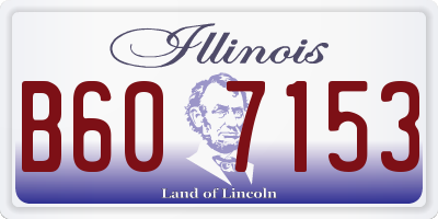 IL license plate B607153
