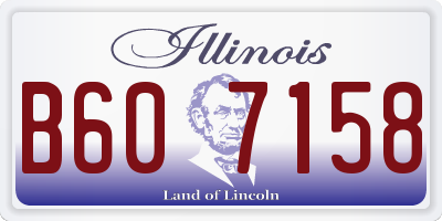 IL license plate B607158