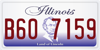 IL license plate B607159