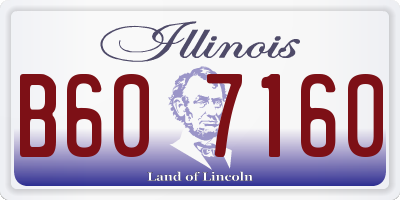 IL license plate B607160