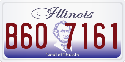 IL license plate B607161
