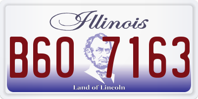 IL license plate B607163