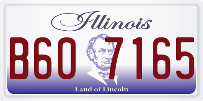 IL license plate B607165