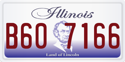 IL license plate B607166
