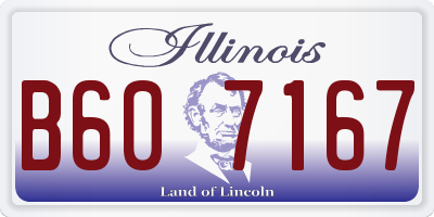 IL license plate B607167