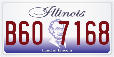 IL license plate B607168