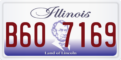 IL license plate B607169