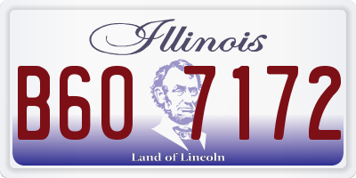IL license plate B607172