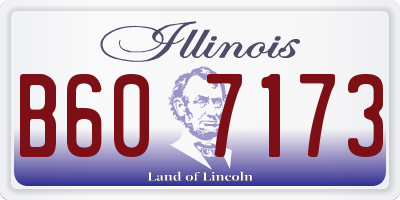 IL license plate B607173