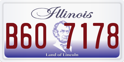 IL license plate B607178