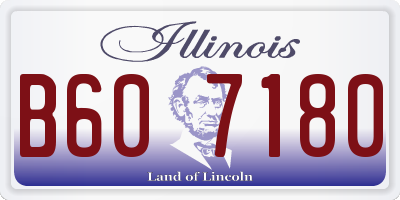 IL license plate B607180
