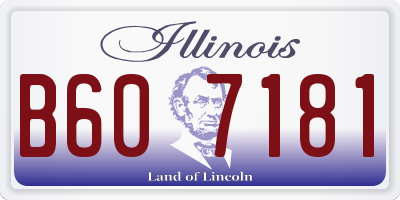 IL license plate B607181