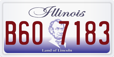 IL license plate B607183
