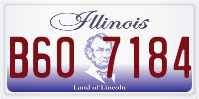 IL license plate B607184