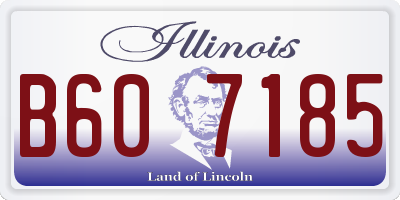 IL license plate B607185