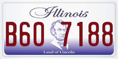 IL license plate B607188