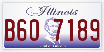 IL license plate B607189