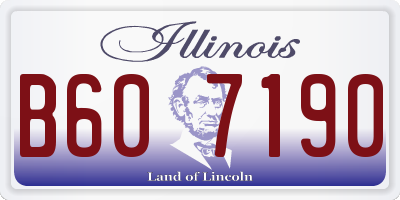 IL license plate B607190