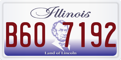 IL license plate B607192