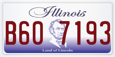 IL license plate B607193