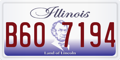 IL license plate B607194