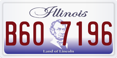 IL license plate B607196