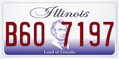 IL license plate B607197