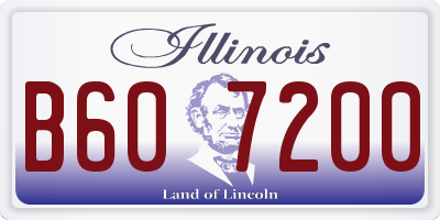 IL license plate B607200