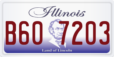 IL license plate B607203